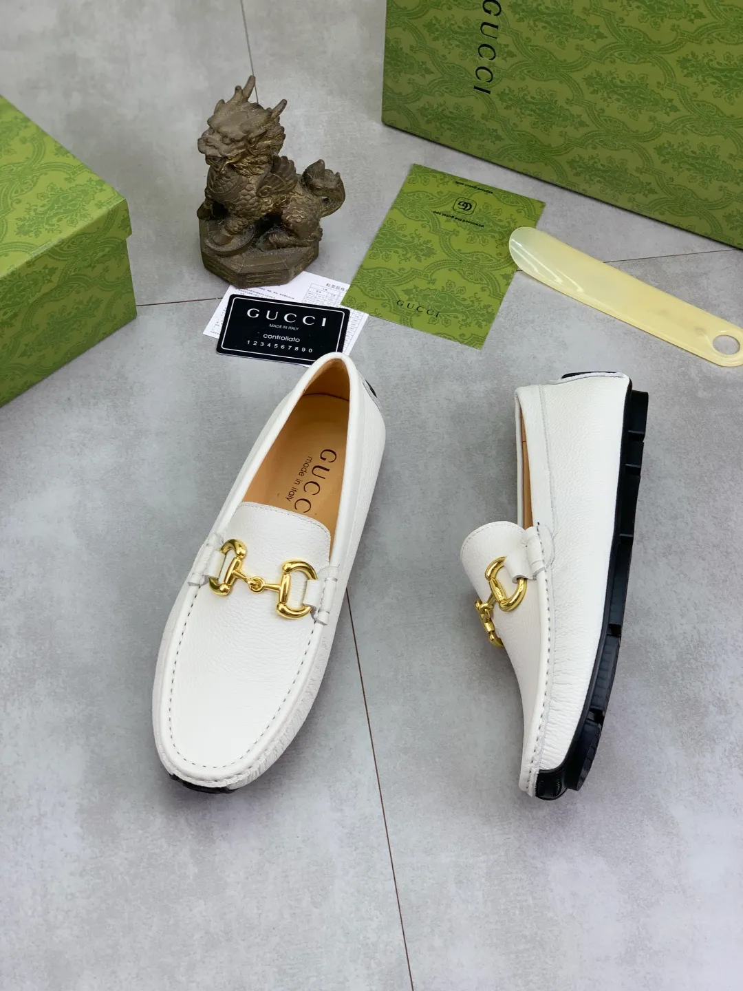 Men's men's shoes💰P360💰[New style]🆘[GUCCI] New classic beanie shoes; Hong Kong original top quality, exquisite craftsmanship, top quality💪🏼High-end boutique men's beanie shoes, British fashion style 🎈The upper is made of Italian imported calfskin🔥, comfortable and breathable, fully imported soft pigskin lining, lazy slip-on Loaf style This fabric is made of 🇮🇹🎈, which is suitable for drivers to drive, and the original non-slip and wear-resistant rubber outsole 🎈Number of codes: 38-45 Multi-color 🉑️ to choose from